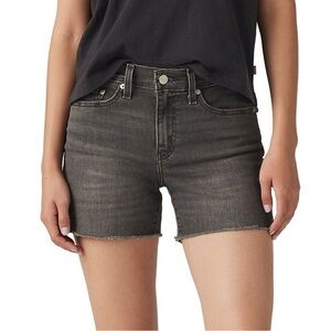 Levi's Women's Black Wash Mid Length Jean Shorts